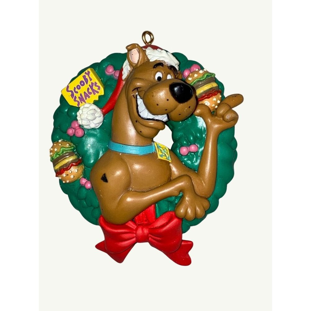 Scooby-Doo Christmas Wreath Ornament 1995 Hanna Barbera Collectible Decoration